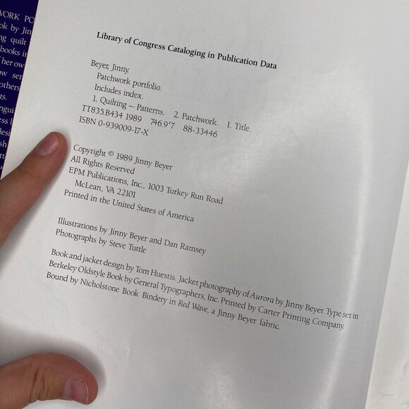 Vintage 1989 Patchwork Portfolio Jinny Beyer Quilt Book Signed Copy Hilton Head - Picture 4 of 15